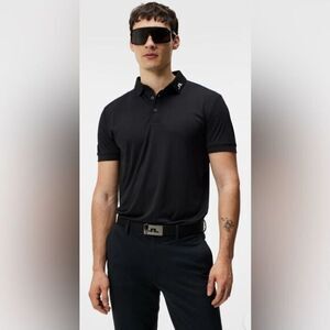 NWT J. Lindeberg Men’s The Jeff Regular Fit Navy Polo Fast Drying - Size XXL